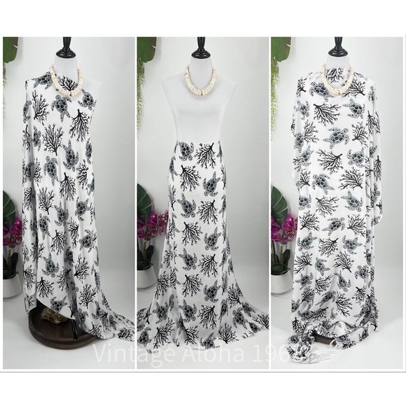 White/Black Coral Honu Tropical SARONG Kīkepa Pareo Beach Wrap Skirt Sum… - Picture 4 of 4